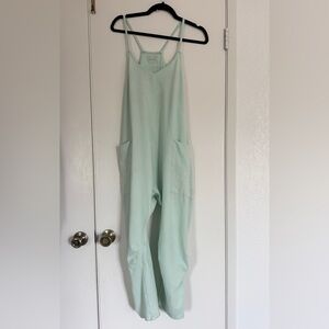 Hot Shot onesie Free People Washed Aqua XS